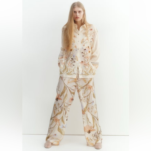 NWT H&M FLORAL-MOTIF SHIRT & PANTS - Picture 1 of 10